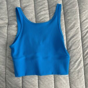 Lululemon power pivot ribbed tank blue